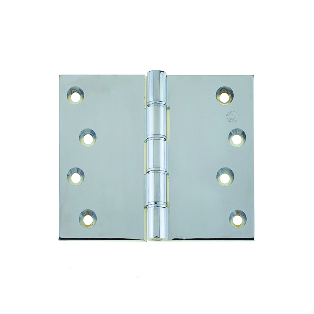 4 Inch (102 x 125mm) Laquered Projection Hinge - Polished Chrome (Sold in Pairs)